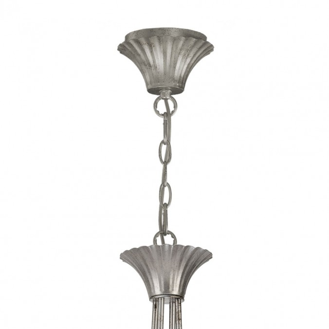 Lámpara de techo estilo clásico SOPHIE plata 8 luces Lámpara de techo estilo clásico SOPHIE plata 8 luces