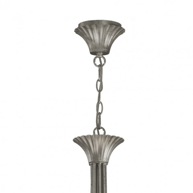 Lámpara de techo estilo clásico SOPHIE plata 12 luces