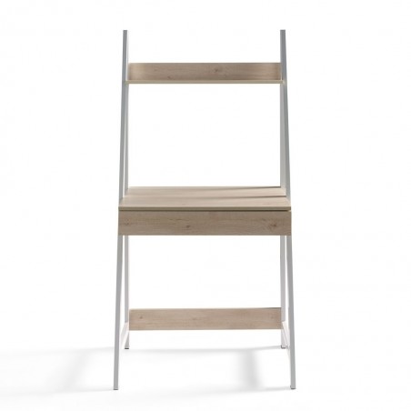 Escritorio con estante estilo nórdico 74x48x146h