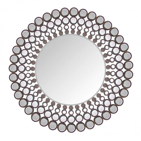 Espejo redondo 120cm con marco de metal