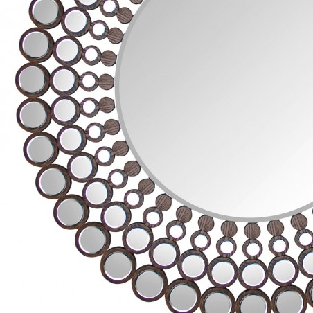 Espejo redondo 120cm con marco de metal