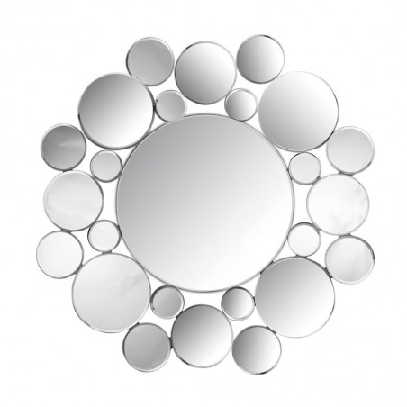 Espejo 80cm con marco de espejitos redondos
