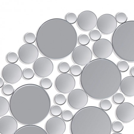 Espejo redondo 98cm formado por pequeños cristales