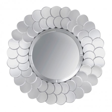 Espejo redondo 90cm marco espejos apilados