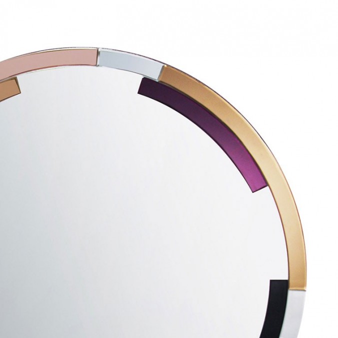 Espejo redondo 100cm marco multicolor Espejo redondo 100cm marco multicolor