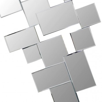 Composición de espejos cuadrados 70x140cm 2