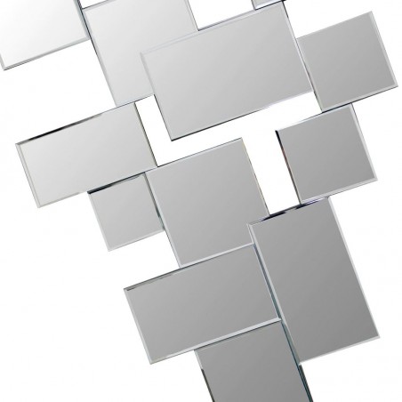 Composición de espejos cuadrados 70x140cm