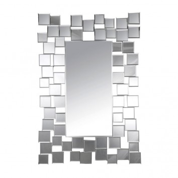 Espejo diseño rectangular 61x90cm marco cuadrado