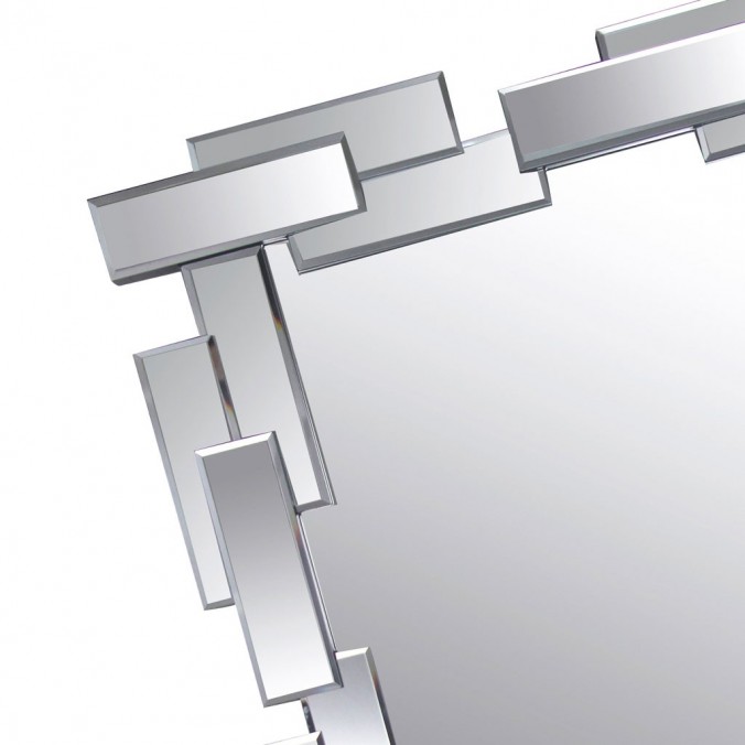 Espejo de pared diseño 71x119cm marco rectángulos