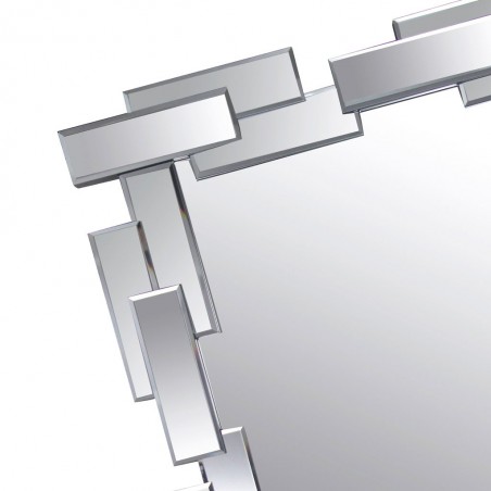 Espejo de pared diseño 71x119cm marco rectángulos