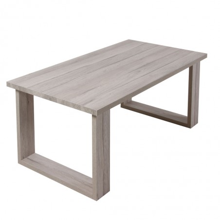 Mesa de centro estilo nordico roble blanco 110cm