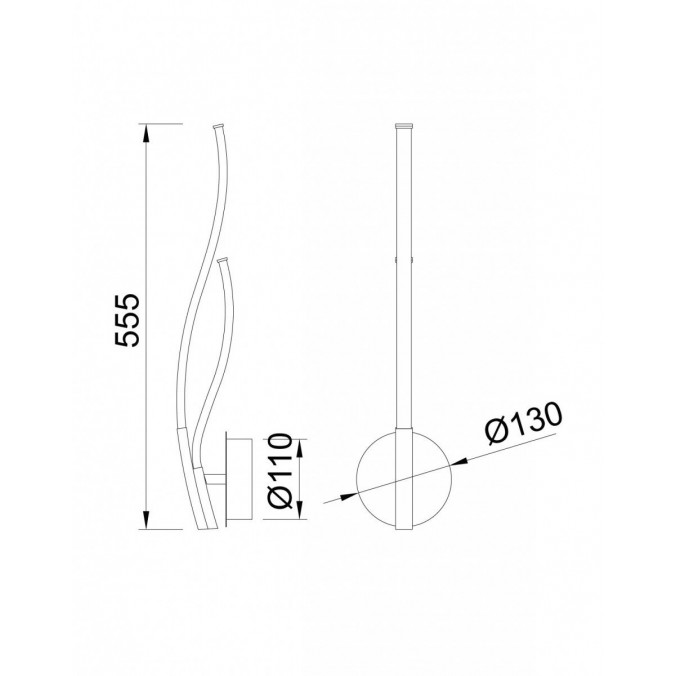 Aplique de pared Corinto LED 12W