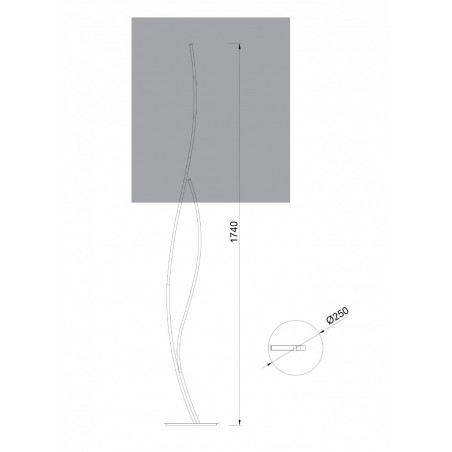 Lámpara de pie 174cm Corinto LED 30W