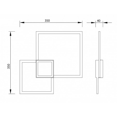 Lámpara LED 24W MURAL cuadrado