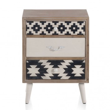 Mesilla étnico 3 cajones 48x35x64h madera abeto 2