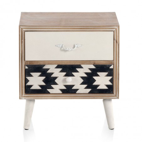 Mesilla étnico 2 cajones 48x35x52h madera abeto