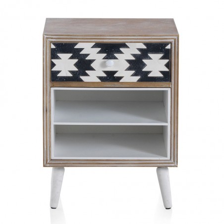 Mesilla étnico 1 cajón 48x35x64h madera abeto