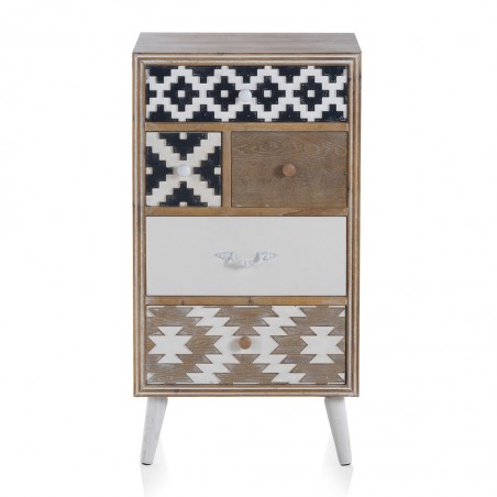 Sinfonier 5 cajones 48x35,5x90h madera abeto