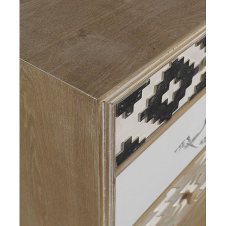 Cómoda 5 cajones 80x35x97h madera abeto