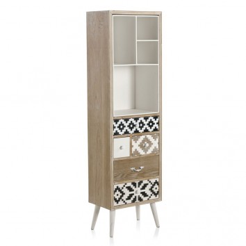 Libreria 5 cajones 48x30x165h madera abeto