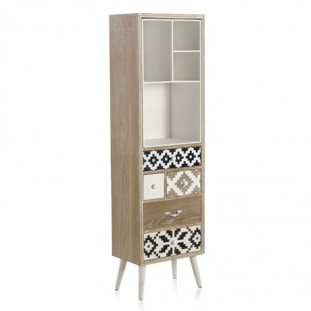 Libreria 5 cajones 48x30x165h madera abeto