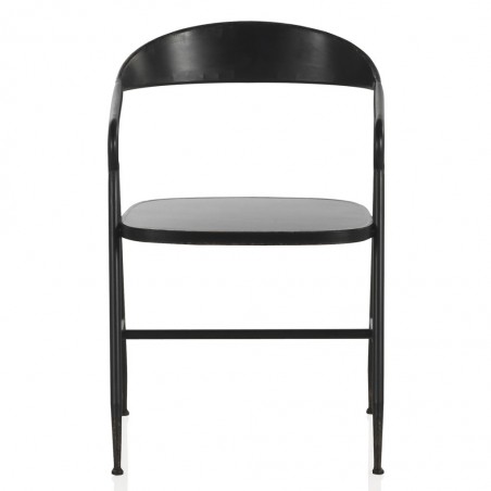Silla de hierro estilo vintage negro 53x53x79h
