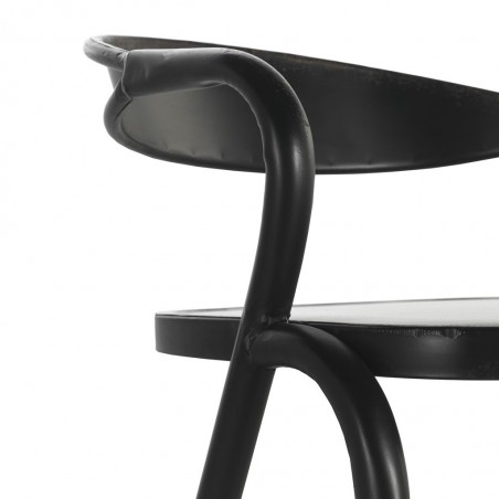 Silla de hierro estilo vintage negro 53x53x79h