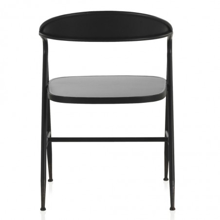 Silla de hierro estilo vintage negro 53x53x79h