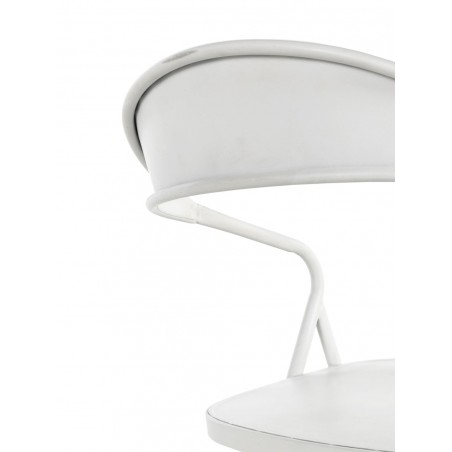 Silla de hierro estilo vintage blanco 53x53x79h