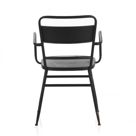 Sillón de hierro estilo vintage negro 52x13x82h