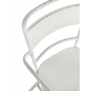 Sillón de hierro estilo vintage blanco 52x51x82h 2
