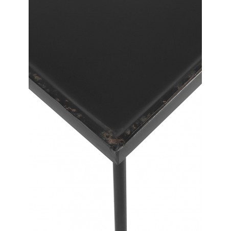 Mesa cuadrada estilo vintage negro 80x80x75h