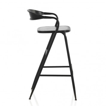 Silla alta de estilo vintage negro 51x56x99h 2