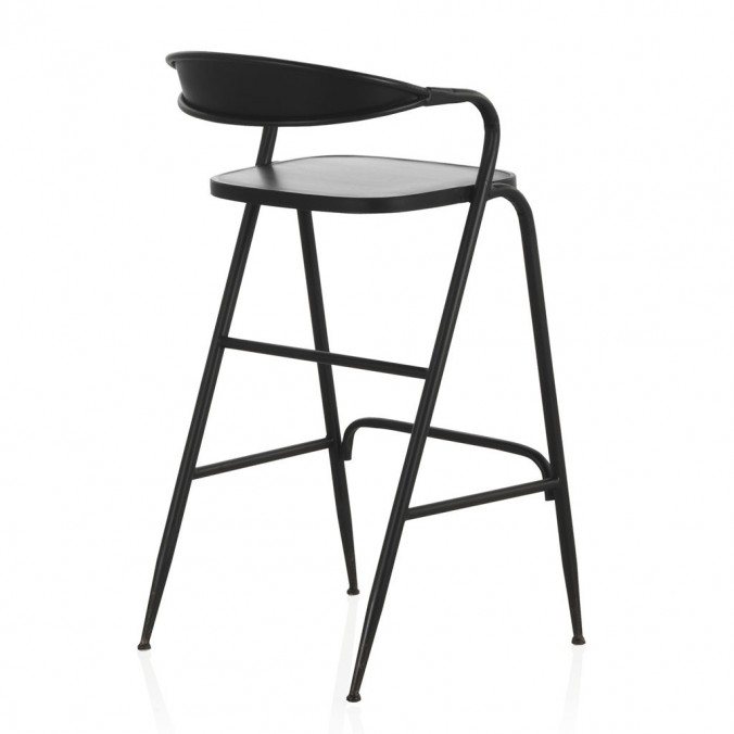 Silla alta de estilo vintage negro 51x56x99h
