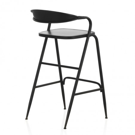 Silla alta de estilo vintage negro 51x56x99h
