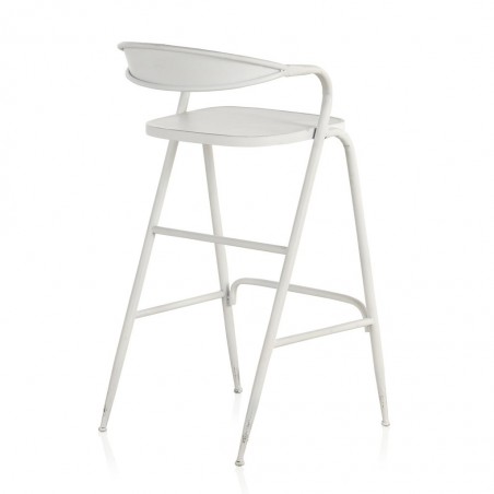 Silla alta de estilo vintage blanco 51x56x99h