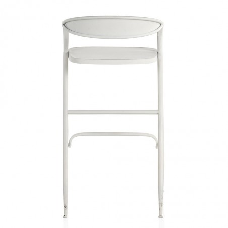 Silla alta de estilo vintage blanco 51x56x99h