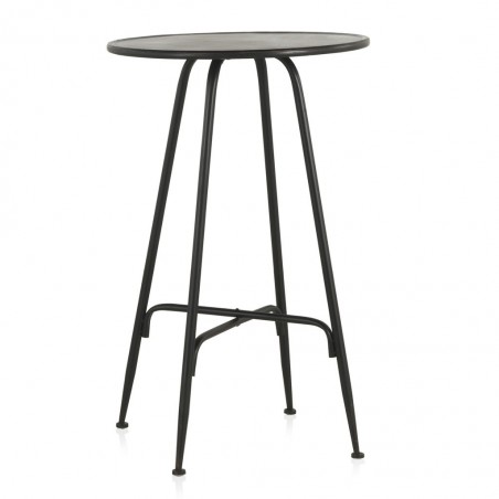 Mesa alta de estilo vintage negro 75x75h