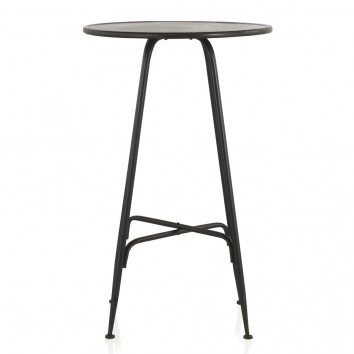 Mesa alta de estilo vintage negro 75x75h 2