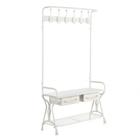 Mueble perchero con cajones estilo industrial 104x39x184h