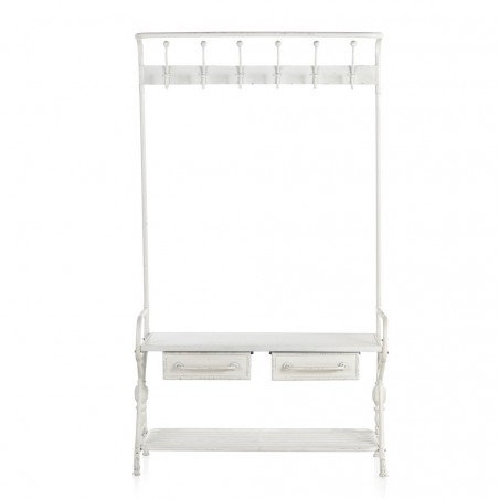 Mueble perchero con cajones estilo industrial 104x39x184h