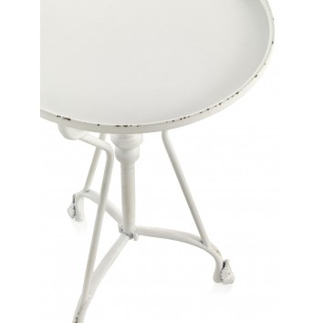 Mesita auxiliar estilo vintage blanco envejecido 42x70h 2