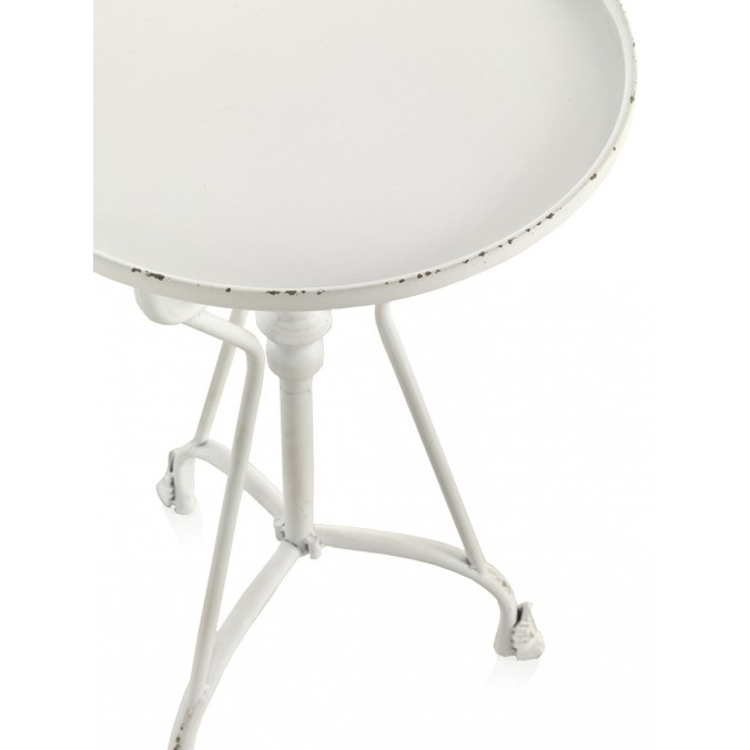 Mesita auxiliar estilo vintage blanco envejecido 42x70h Mesita auxiliar estilo vintage blanco envejecido 42x70h