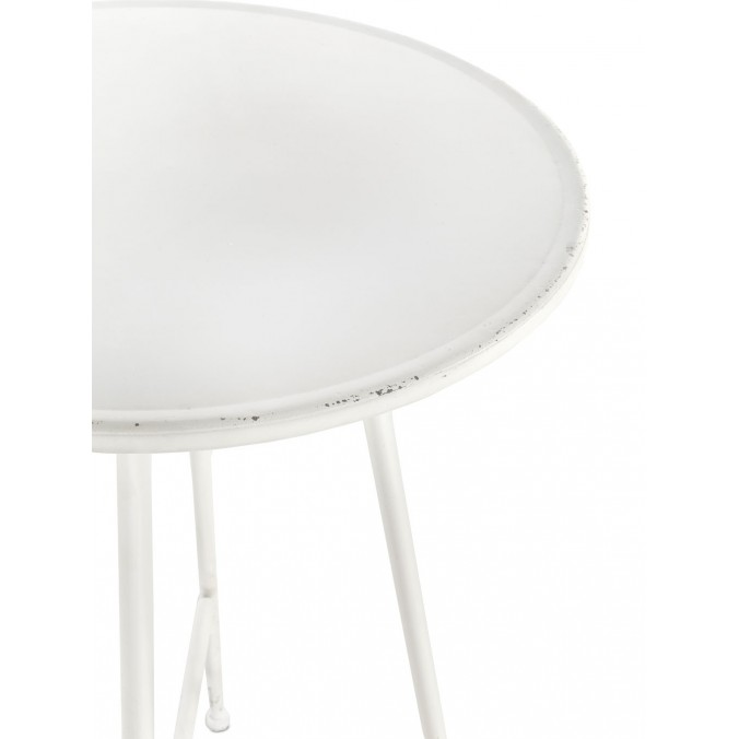 Mesita auxiliar estilo vintage blanco envejecido 42x70h Mesita auxiliar estilo vintage blanco envejecido 42x70h