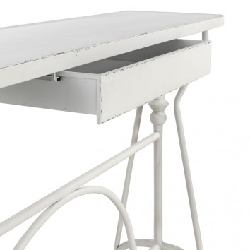 Consola estilo vintage blanco envejecido 123x33x80h 2