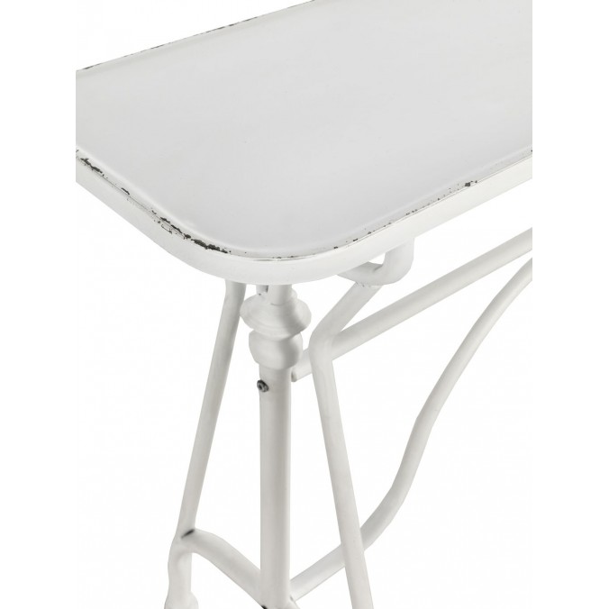 Consola estilo vintage blanco envejecido 123x33x80h