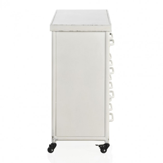 Cajonera estilo vintage blanco envejecido 100x38x81h