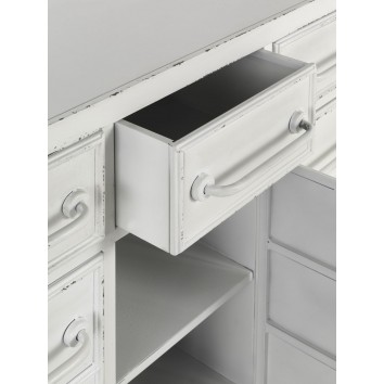 Cajonera estilo vintage blanco envejecido 100x38x81h 2