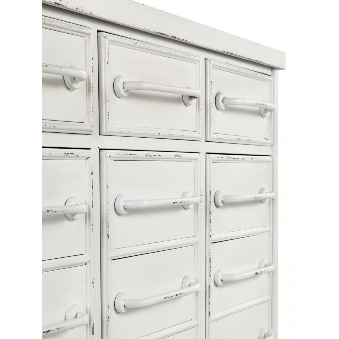 Cajonera estilo vintage blanco envejecido 100x38x81h