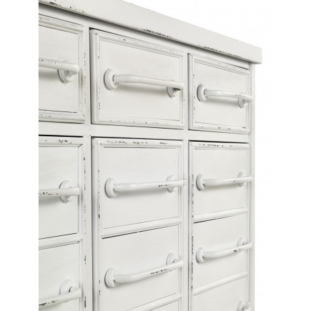 Cajonera estilo vintage blanco envejecido 100x38x81h